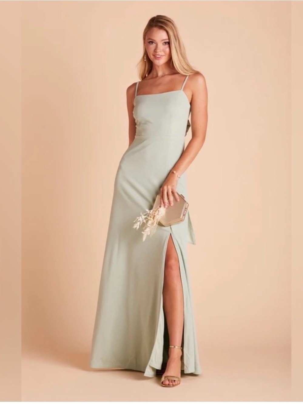 Birdy Grey BENNY DRESS CREPE SAGE Large NEW NWT BRIDESMAID WEDDING BRIDESMAID